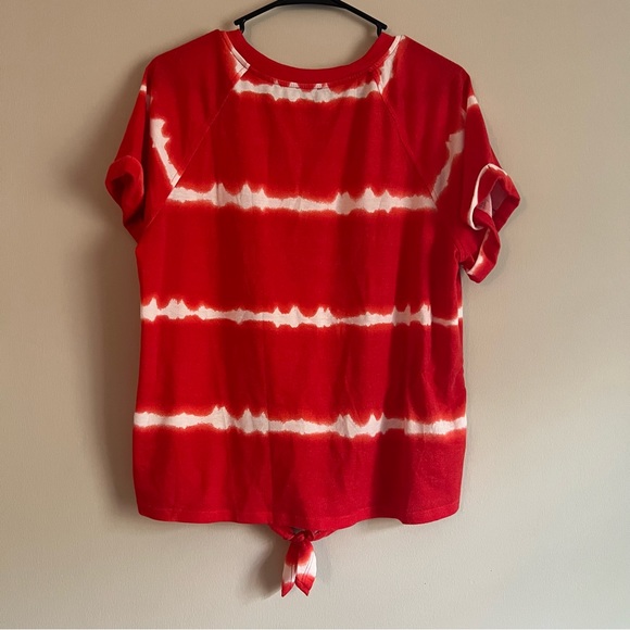 Como Vintage. Medium. Red and White Top - Picture 5 of 5